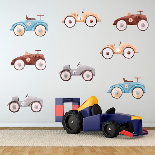 Kinderzimmer Wandtattoo: Antike Spielzeugautos