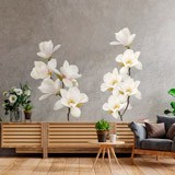Wandtattoos: Weiße Blumen 3