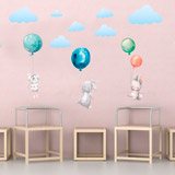 Kinderzimmer Wandtattoo: Kaninchen mit Luftballons 4