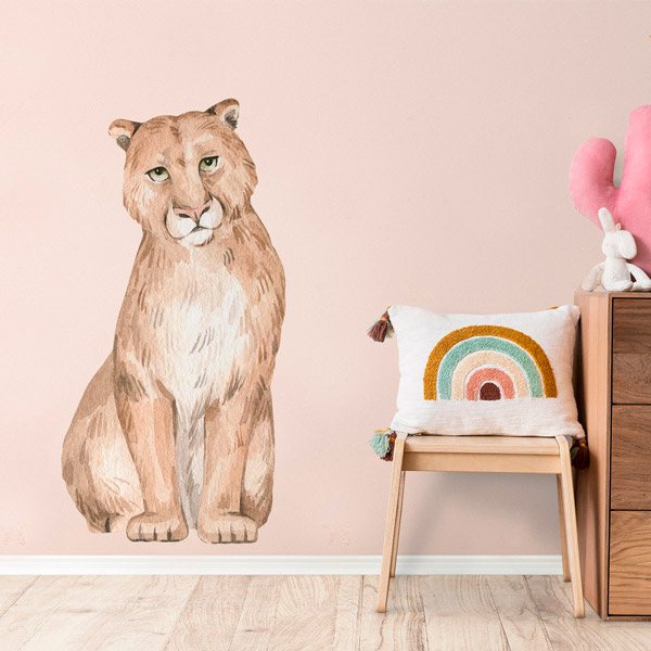 Kinderzimmer Wandtattoo: Grünäugige Löwin