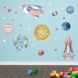Kinderzimmer Wandtattoo: Raketen und Planeten 3
