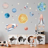 Kinderzimmer Wandtattoo: Raketen und Planeten 4