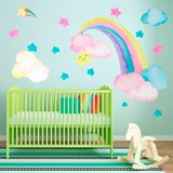Kinderzimmer Wandtattoo: Regenbögen und Sterne 3
