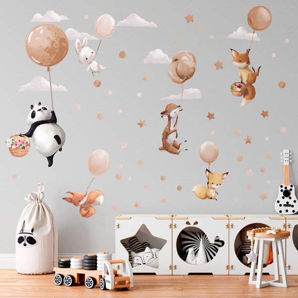 Kinderzimmer Wandtattoo: Ballon-Tiere