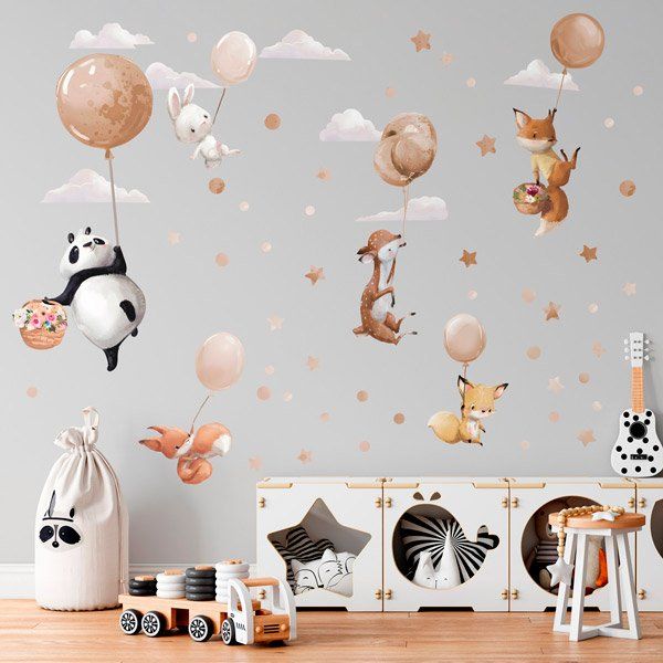 Kinderzimmer Wandtattoo: Ballon-Tiere