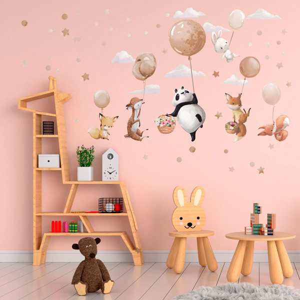 Kinderzimmer Wandtattoo: Ballon-Tiere