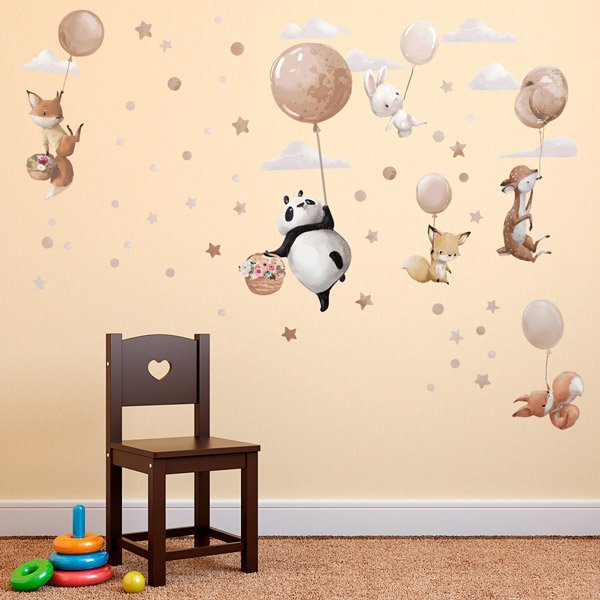 Kinderzimmer Wandtattoo: Ballon-Tiere