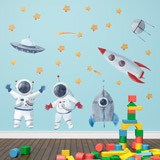 Kinderzimmer Wandtattoo: Astronauten im Weltraum 3