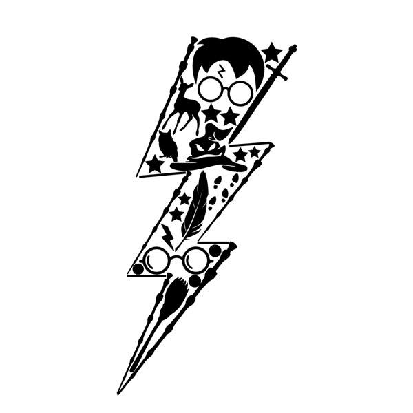 Wandtattoos: Harry Potter Blitzschlag