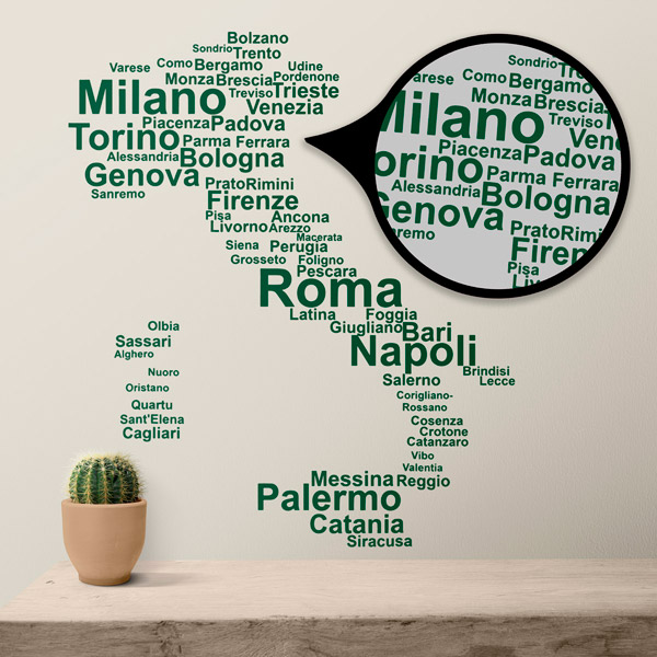 Wandtattoos: Typografie Italien