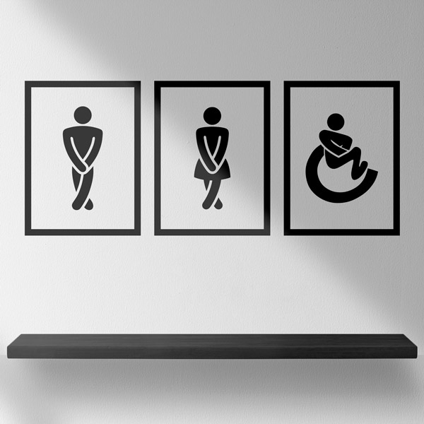 Wandtattoos: Icons für das WC