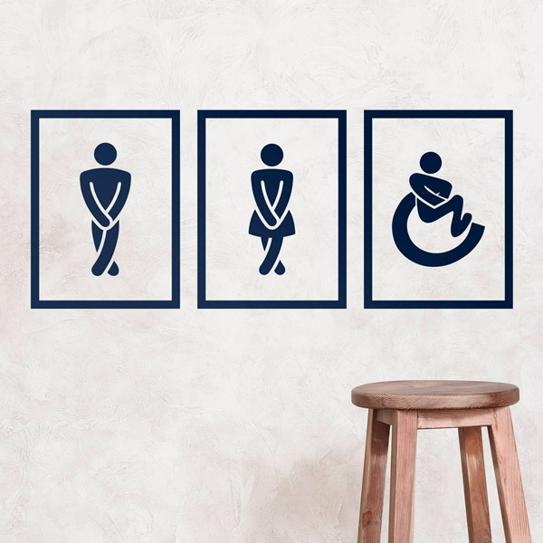 Wandtattoos: Icons für das WC