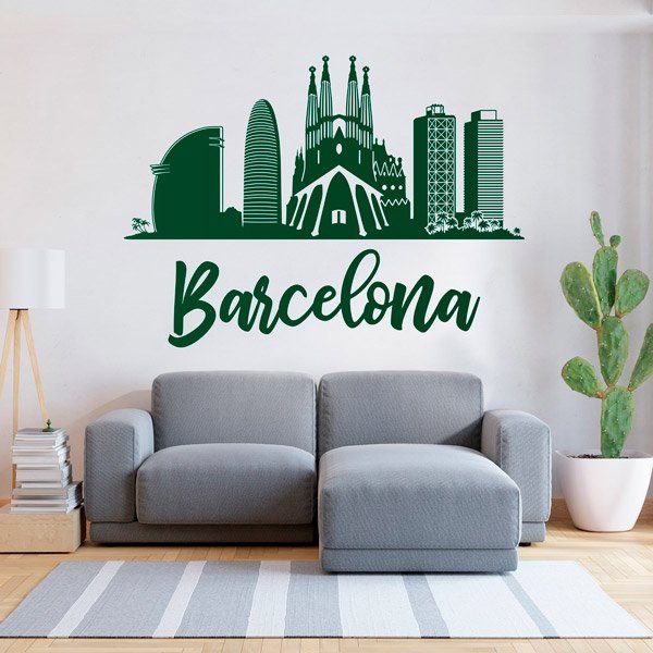 Wandtattoos: Barcelona Skyline