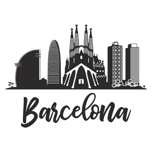 Wandtattoos: Barcelona Skyline