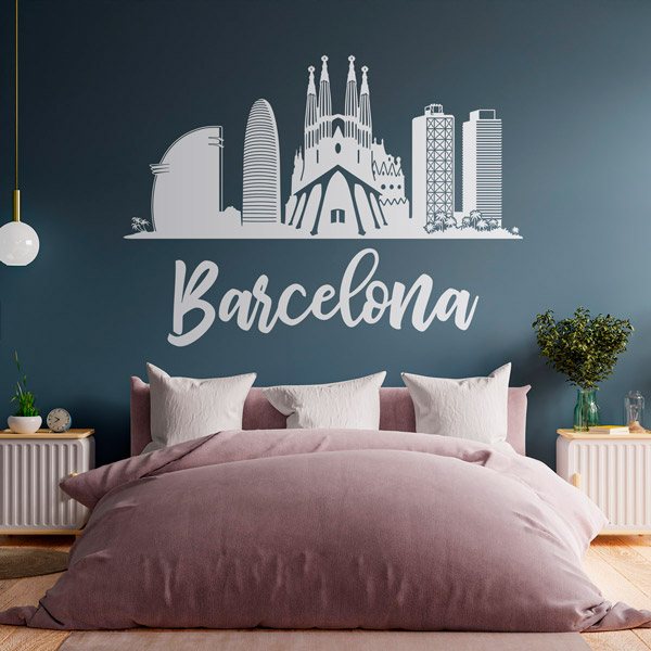 Wandtattoos: Barcelona Skyline
