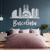 Wandtattoos: Barcelona Skyline 2