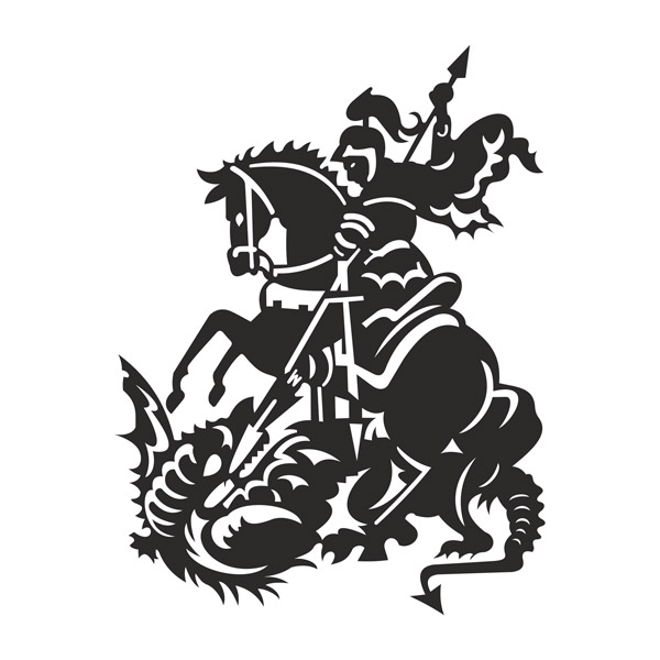 Wandtattoos: Heiliger Georg, Märtyrer-Ritter