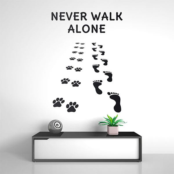 Wandtattoos: Never Walk Alone Hunde