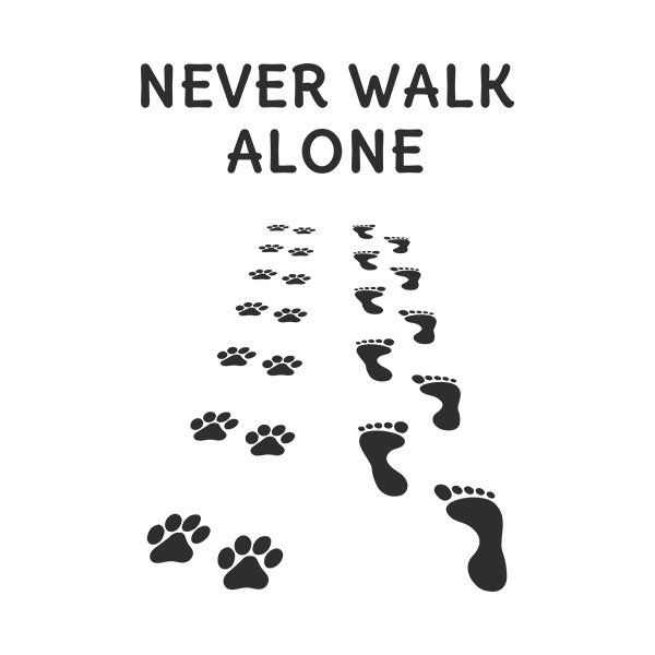 Wandtattoos: Never Walk Alone Hunde