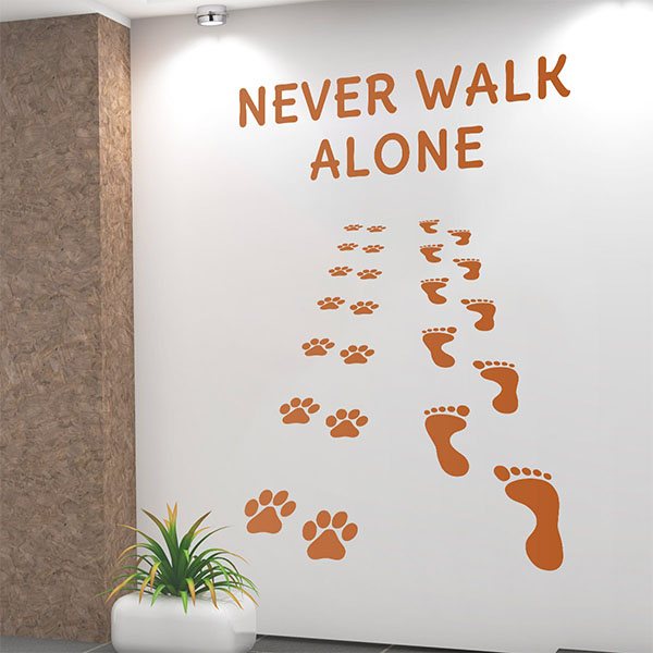 Wandtattoos: Never Walk Alone Hunde