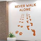 Wandtattoos: Never Walk Alone Hunde 2