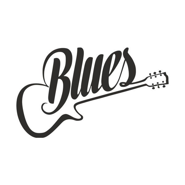 Wandtattoos: Bluesgitarre
