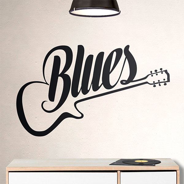 Wandtattoos: Bluesgitarre