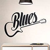 Wandtattoos: Bluesgitarre 2