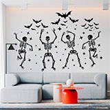Wandtattoos: Skelette tanzen mit Fledermäusen 2