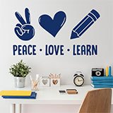 Wandtattoos: Peace Love Learn 2