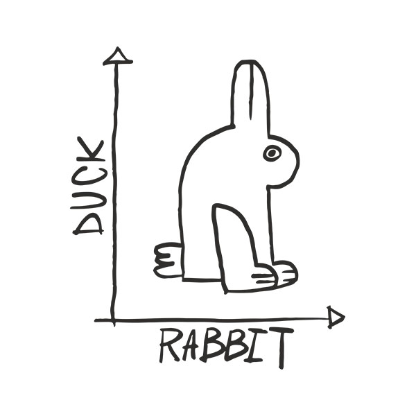 Wandtattoos: Ente oder Kaninchen Meme