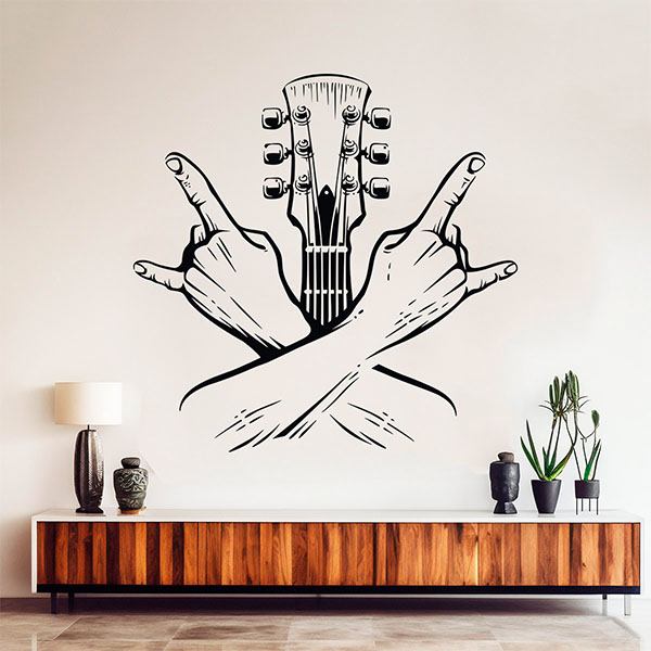 Wandtattoos: Rockgitarrist