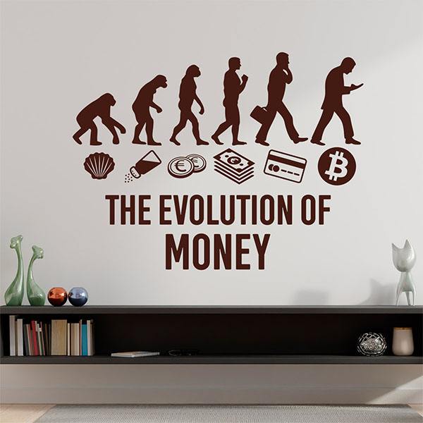 Wandtattoos: Bitcoin Evolution of money