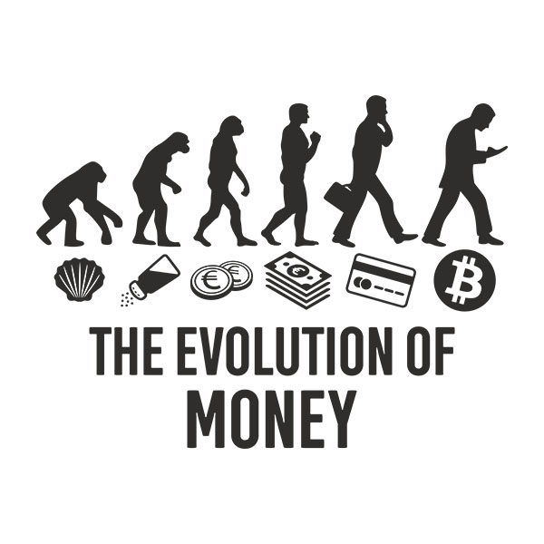 Wandtattoos: Bitcoin Evolution of money
