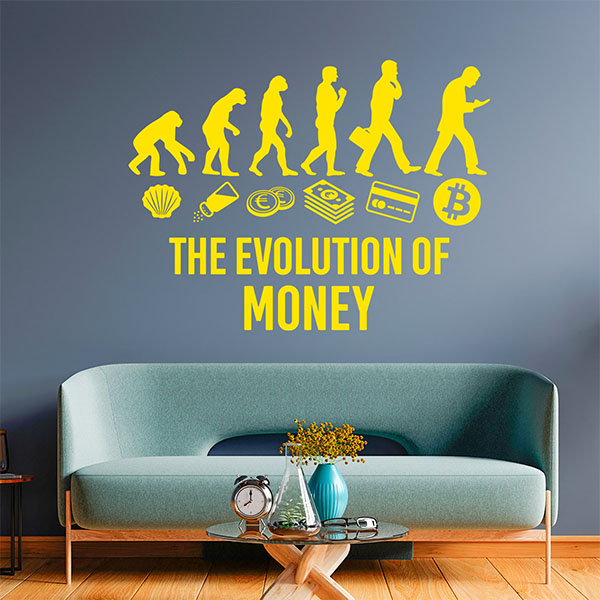 Wandtattoos: Bitcoin Evolution of money
