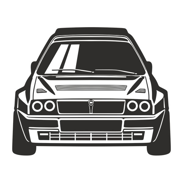Wandtattoos: Lancia Delta Vorderseite