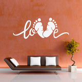 Kinderzimmer Wandtattoo: Love Babyfüße 2