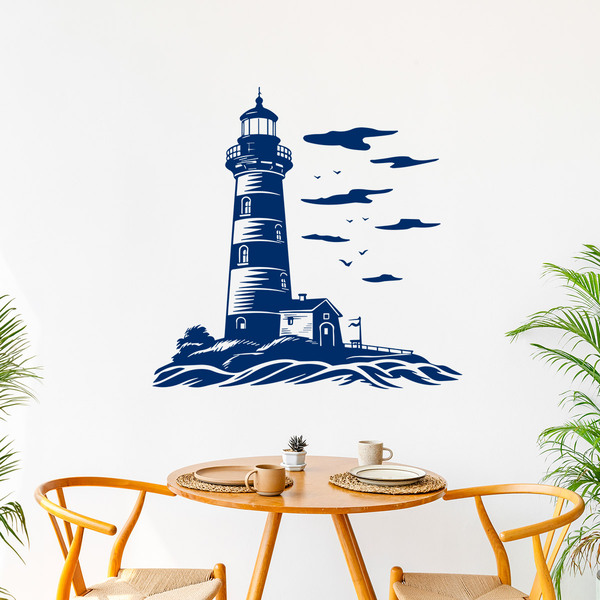 Wandtattoos: Leuchtturm an der Küste
