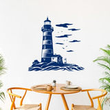 Wandtattoos: Leuchtturm an der Küste 2