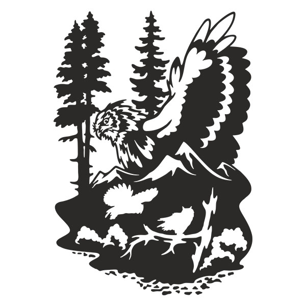 Wandtattoos: Eulenlandung
