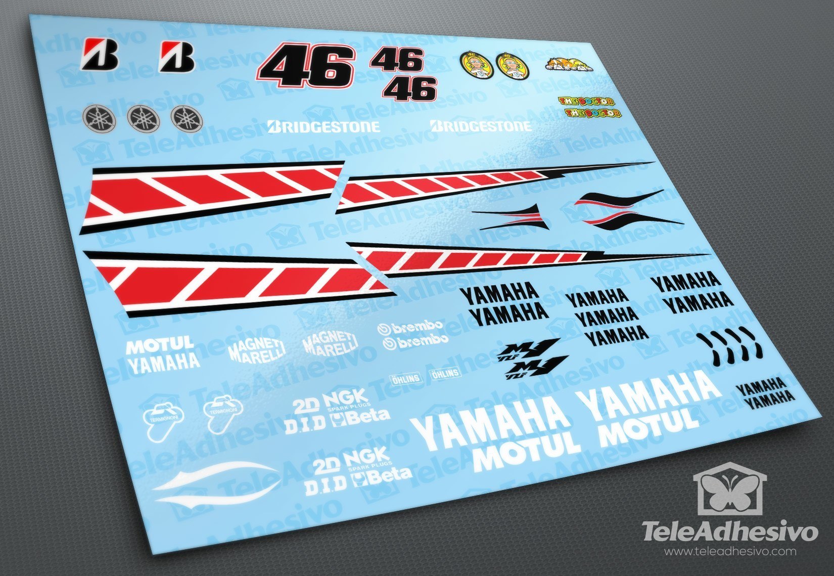 Aufkleber: Kit Yamaha 50th Anniversary Valencia 2005 