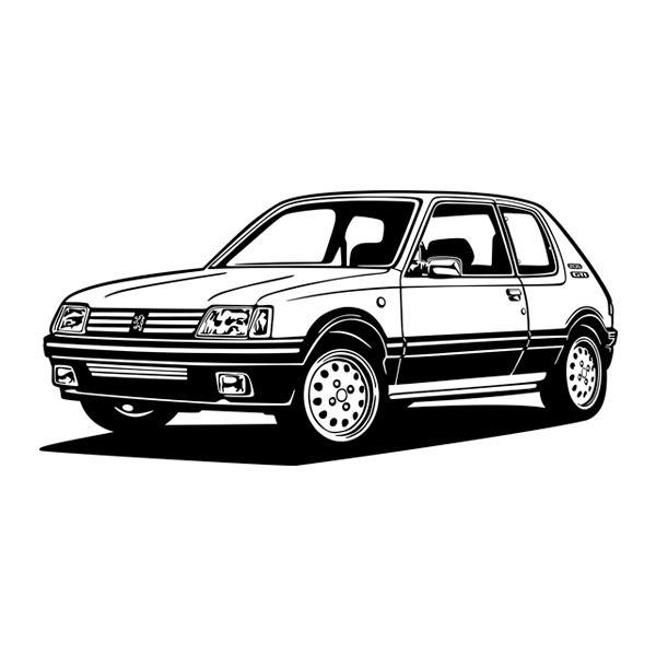 Wandtattoos: Peugeot 205 GTI