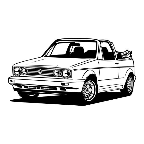 Wandtattoos: Volkswagen Golf Cabrio