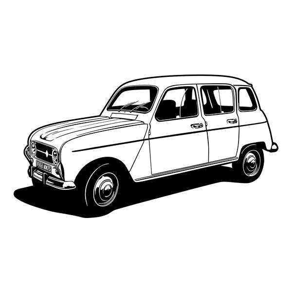 Wandtattoos: Renault 4