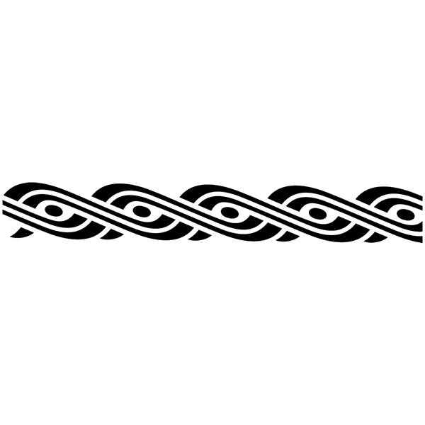 Wandtattoos: Bordüre Oval spiral