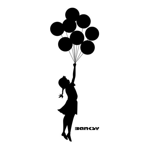 Wandtattoos: Banksy, Mädchen mit Luftballons