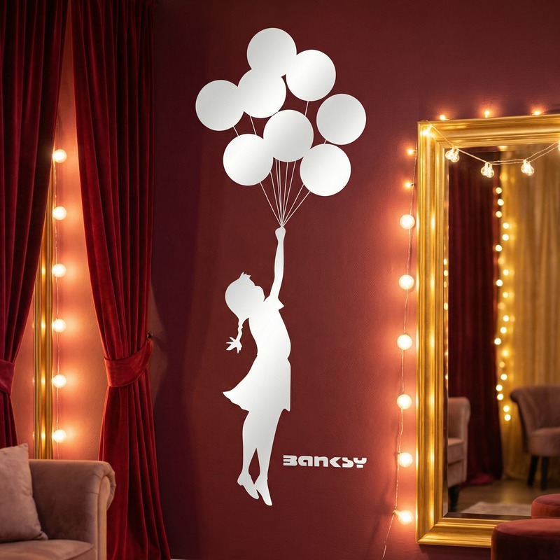 Wandtattoos: Banksy, M&auml;dchen mit Luftballons