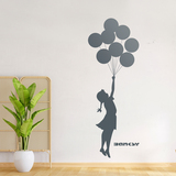 Wandtattoos: Banksy, Mädchen mit Luftballons 3