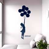 Wandtattoos: Banksy, Mädchen mit Luftballons 4