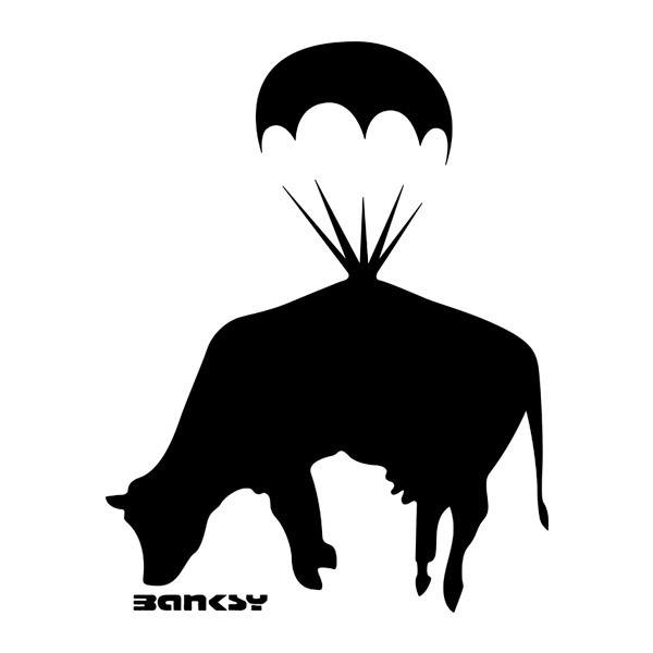 Wandtattoos: Banksy, Fliegende Kuh